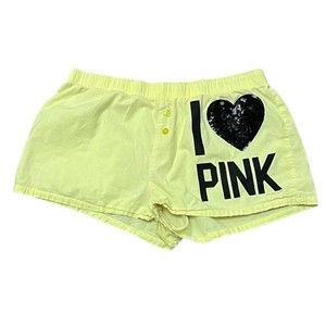 PINK Victoria's Secret Yellow Pajama Shorts